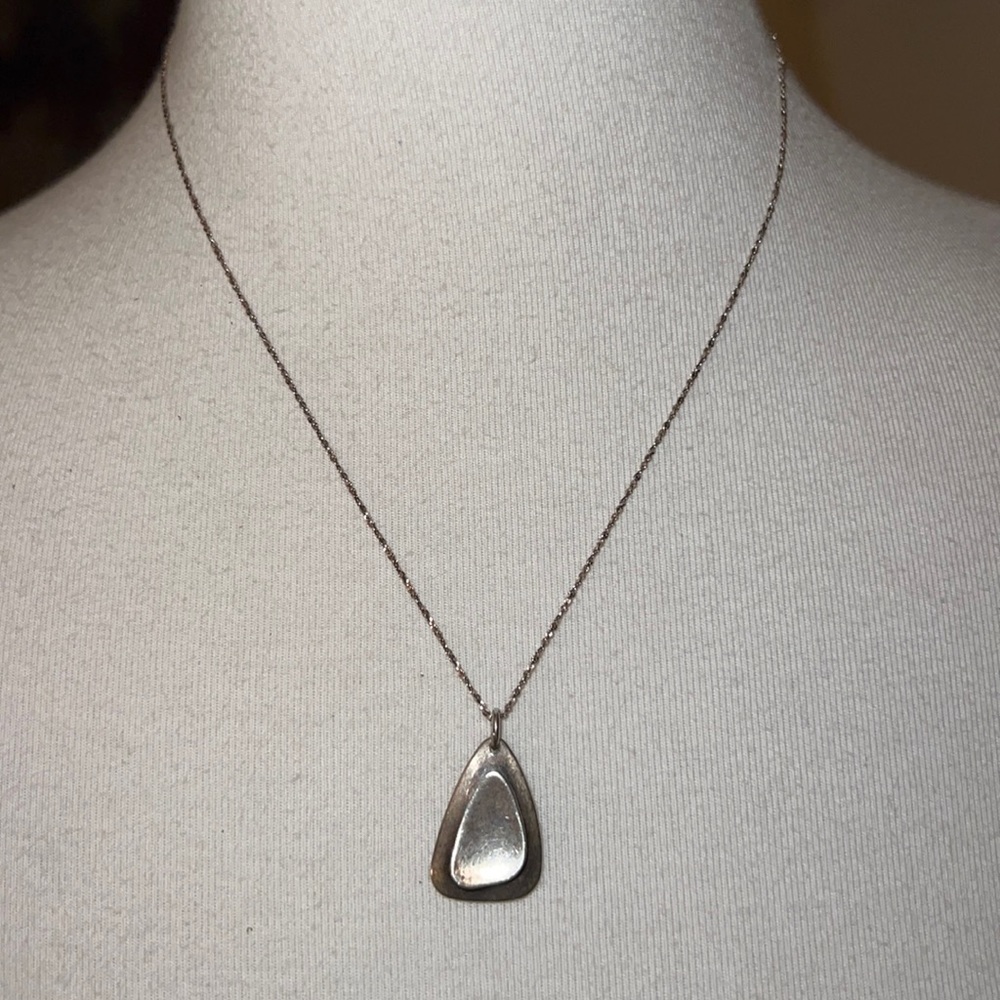 Otto Robert Bade Sterling Orb Pendant With 925 Chain Space Sculptural Vintage